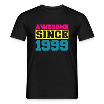 Awesome since 1999. Funny gift men women birthday - T-shirt homme - noir - Devant - AI Model Male 178 light (178cm)