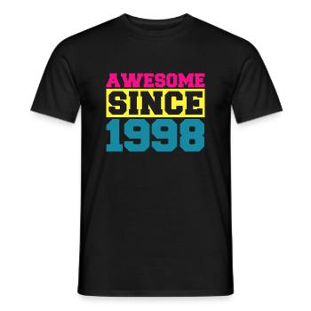 Awesome since 1998. Funny gift men women birthday - T-shirt homme - noir - Devant - AI Model Male 178 light (178cm)