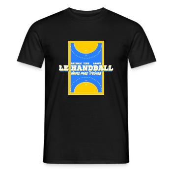 Handball Passion : Dribble, Tire, Gagne ! - T-shirt homme - noir - Devant - AI Model Male 178 light (178cm)