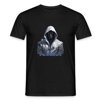 Ombre silencieuse - T-shirt homme - noir - Devant - AI Model Male 178 light (178cm)