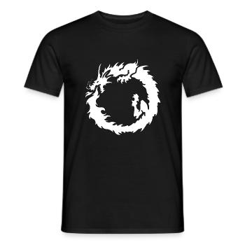 dragon14 blanc - T-shirt homme - noir - Devant - AI Model Male 178 light (178cm)