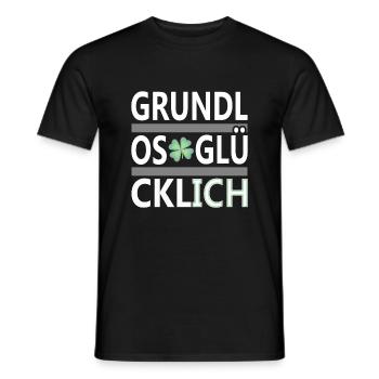 Grundlos Glücklich Ich zu sein - 4er Kleeblatt - Männer T-Shirt - Schwarz - Vorne - AI Model Male 178 light (178cm)