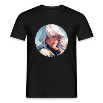 Princess 5 - Männer T-Shirt - Schwarz - Vorne - AI Model Male 178 light (178cm)
