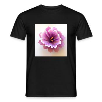 Flower Rosa - Männer T-Shirt - Schwarz - Vorne - AI Model Male 178 light (178cm)