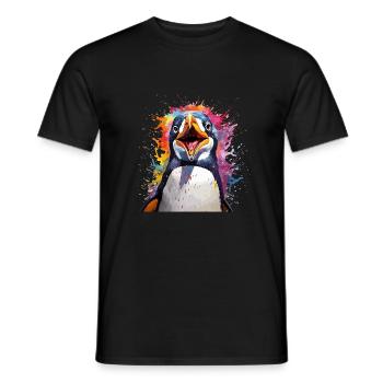 The Talking Penguin - Men's T-Shirt - black - Front - AI Model Male 178 light (178cm)