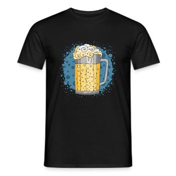 Becher - Männer T-Shirt - Schwarz - Vorne - AI Model Male 178 light (178cm)