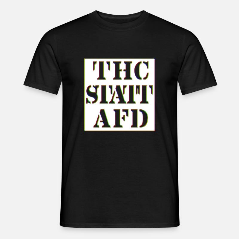 THC STATT AFD - Männer T-Shirt - Schwarz