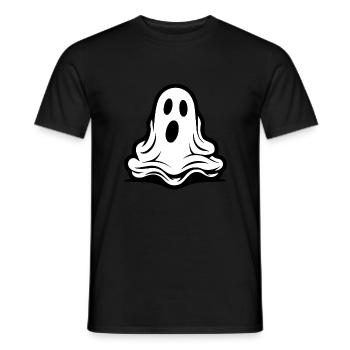 Spooky Cute Kawaii Ghost Design - Men's T-Shirt - black - Front - AI Model Male 178 light (178cm)