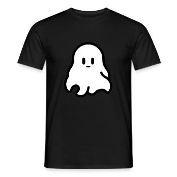 Spooky Cute Kawaii Ghost Design - Men's T-Shirt - black - Front - AI Model Male 178 light (178cm)