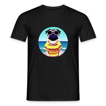 Propriétaires de chiens Bulldog Chiens Propriétaires de chiens - T-shirt homme - noir - Devant - AI Model Male 178 light (178cm)
