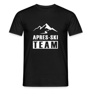 Après-SKI Équipe Montagne - T-shirt homme - noir - Devant - AI Model Male 178 light (178cm)