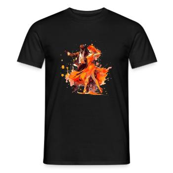 Tango is a passionate dance form - Men's T-Shirt - black - Front - AI Model Male 178 light (178cm)