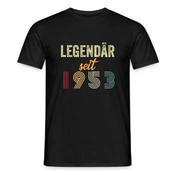 legendär seit 1953, 70th birthday - Männer T-Shirt - Schwarz - Vorne - AI Model Male 178 light (178cm)