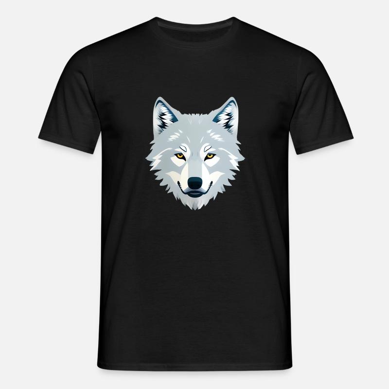 Wolf - Männer T-Shirt - Schwarz