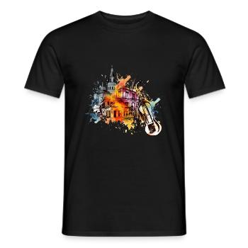La Nouvelle-Orléans est une ville animée - T-shirt homme - noir - Devant - AI Model Male 178 light (178cm)