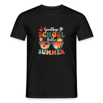 Auf Wiedersehen Schule Hallo Sommer - Männer T-Shirt - Schwarz - Vorne - AI Model Male 178 light (178cm)