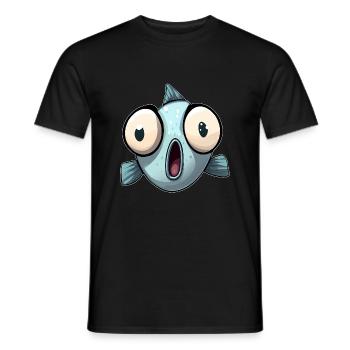 Fish Funny Gift - Men's T-Shirt - black - Front - AI Model Male 178 light (178cm)