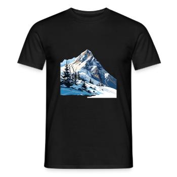 C’est enfin l’hiver - T-shirt homme - noir - Devant - AI Model Male 178 light (178cm)