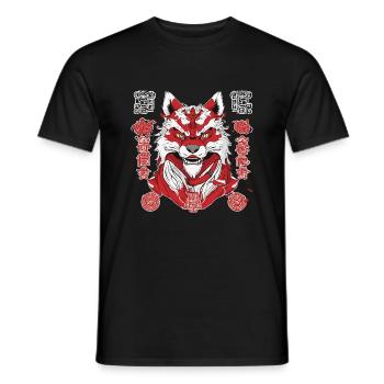 Anime Fuchs in rot - Männer T-Shirt - Schwarz - Vorne - AI Model Male 178 light (178cm)