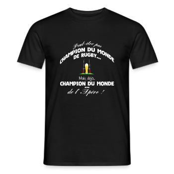 Rugby und Aperitif: Geschenk des Champions! - Männer T-Shirt - Schwarz - Vorne - AI Model Male 178 light (178cm)