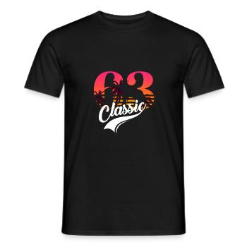 Vintage 1963-63e anniversaire - T-shirt homme - noir - Devant - AI Model Male 178 light (178cm)