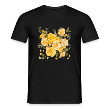 Spring sends its greetings - Men's T-Shirt - black - Front - AI Model Male 178 light (178cm)