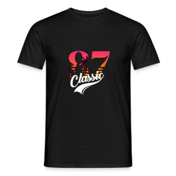 Jahrgang 1987-87th Anniversary - Männer T-Shirt - Schwarz - Vorne - AI Model Male 178 light (178cm)