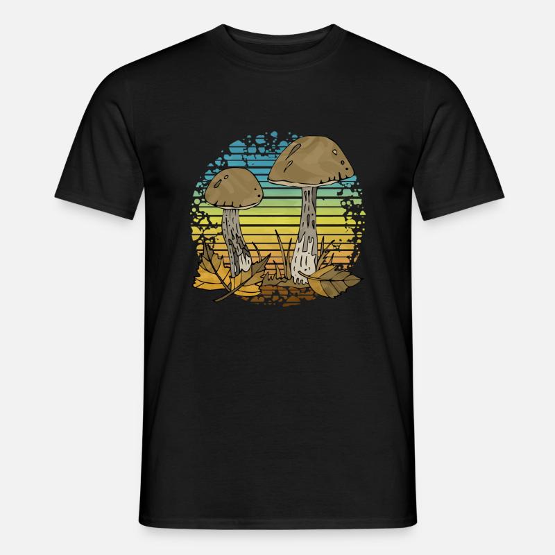 Pilze - Männer T-Shirt - Schwarz