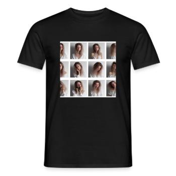 Fille endormie: Il est difficile de se réveiller le matin - T-shirt homme - noir - Devant - AI Model Male 178 light (178cm)