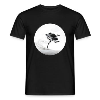 A little tree in the storm - Men's T-Shirt - black - Front - AI Model Male 178 light (178cm)