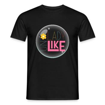 UN LADY LIKE - Men's T-Shirt - black - Front - AI Model Male 178 light (178cm)