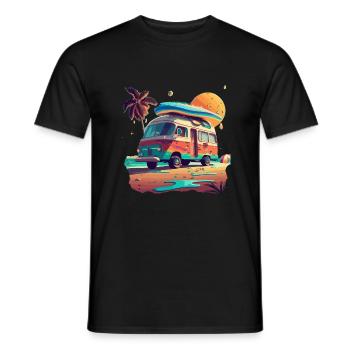 CAMPER VAN - Men's T-Shirt - black - Front - AI Model Male 178 light (178cm)