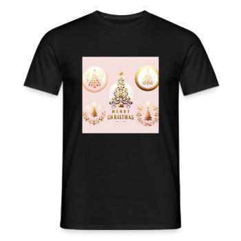 Frohe Weihnachten - Männer T-Shirt - Schwarz - Vorne - AI Model Male 178 light (178cm)