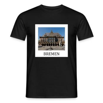 Brême - T-shirt homme - noir - Devant - AI Model Male 178 light (178cm)