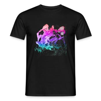 Spritzfarbe Reinbow Graffitti Kunst bunt - Männer T-Shirt - Schwarz - Vorne - AI Model Male 178 light (178cm)