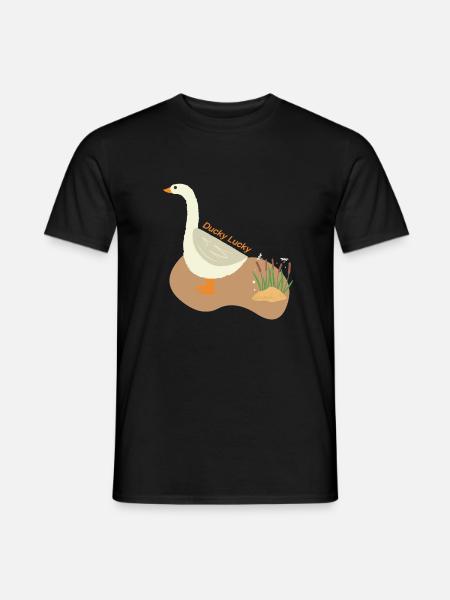 Ducky Lucky - Männer T-Shirt - Schwarz
