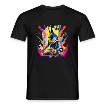 Anubis - Männer T-Shirt - Schwarz - Vorne - AI Model Male 178 light (178cm)