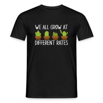 We all grow at different rates - Men's T-Shirt - black - Front - AI Model Male 178 light (178cm)
