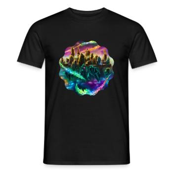 Landschaft - Männer T-Shirt - Schwarz - Vorne - AI Model Male 178 light (178cm)