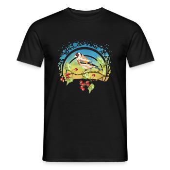 Oiseau coloré - T-shirt homme - noir - Devant - AI Model Male 178 light (178cm)