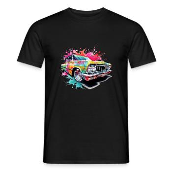 bunter Lowrider - Männer T-Shirt - Schwarz - Vorne - AI Model Male 178 light (178cm)