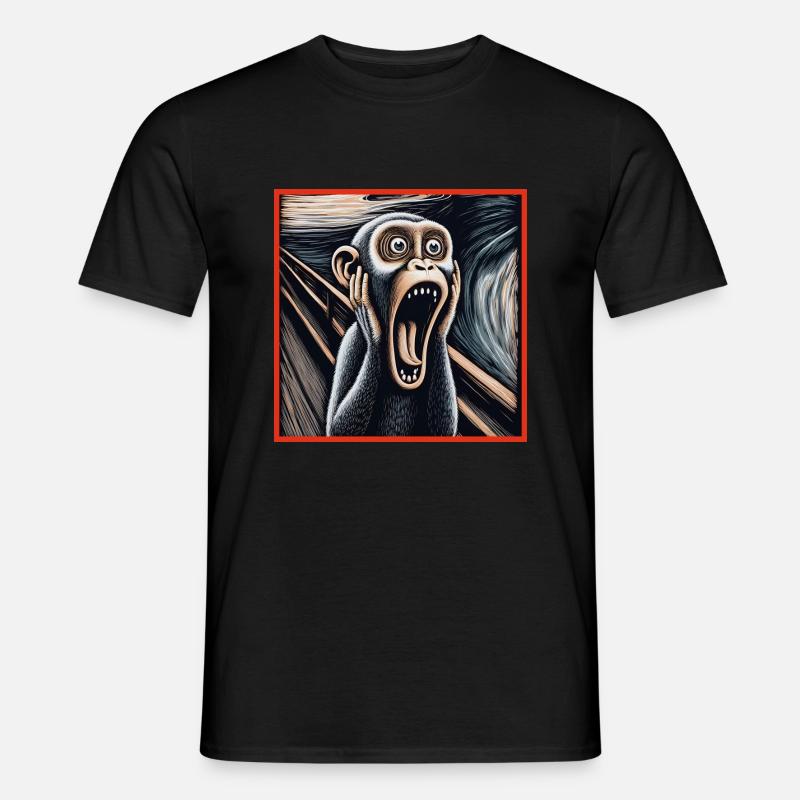Monkey Scream Munch No Frame - Men’s T-shirt - black