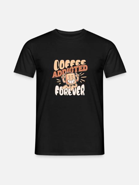 Coffeeholic for Life - Men's T-Shirt - black