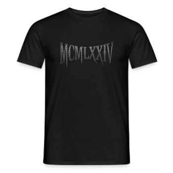 MCMLXXIV 1974 50. Geburtstag B-Day Geburtstagsgeschenk - Männer T-Shirt - Schwarz - Vorne - AI Model Male 178 light (178cm)