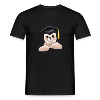 Bachelor Absolvent Alpaka Studium Schulabschluss - Männer T-Shirt - Schwarz - Vorne - AI Model Male 178 light (178cm)