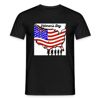 Vétérans, anciens combattant, armistice. - T-shirt homme - noir - Devant - AI Model Male 178 light (178cm)