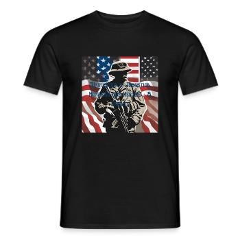 Vétérans, anciens combattant, armistice. - T-shirt homme - noir - Devant - AI Model Male 178 light (178cm)