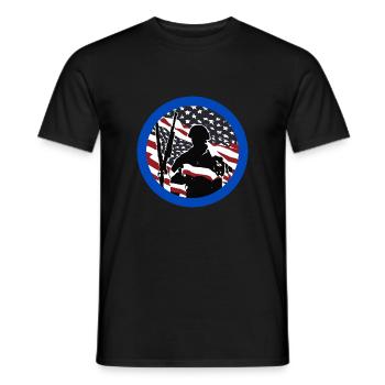 Vétéran, ancien combattant, armistice, militaire. - T-shirt homme - noir - Devant - AI Model Male 178 light (178cm)