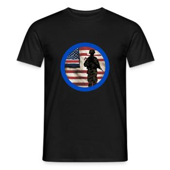 Vétéran, ancien combattant, armistice, militaire. - T-shirt homme - noir - Devant - AI Model Male 178 light (178cm)