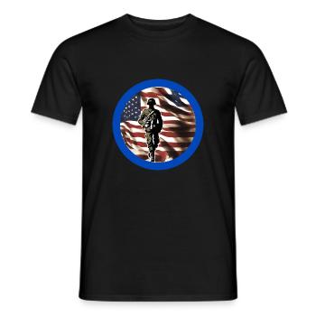Vétérans,ancien combattant,armistice,us army,navy, - T-shirt homme - noir - Devant - AI Model Male 178 light (178cm)